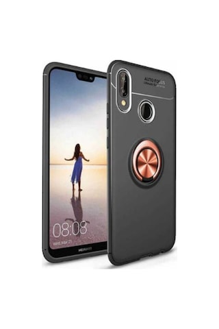 Huawei Honor 10 Lite Kilif Yüzüklü Tam Korumali Silikon Kapak 418755907