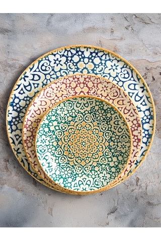 Alhambra Gourmet 12 Adet 15 Cm 330 Cc Porselen Çukur Tabak Bordo