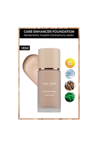 Alix Avien Kırışıklık Karşıtı Nemlendirici SPF30 Parlak Bitişli Fondöten Care Enhancer 803 Rose Buff