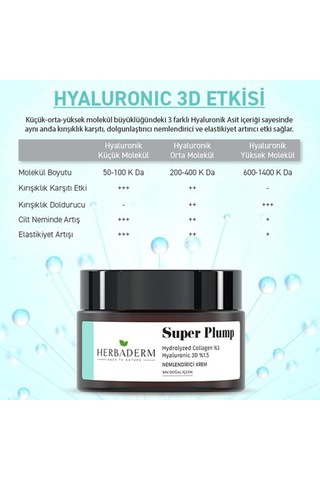 Herbaderm Super Plump Dolgunlaştırıcı ve Kırışıklık Karşıtı Nemlendirici Krem 50 ML