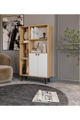 Rosepal Mobilya Milano 2 Kapaklı 7 Bölmeli Kitaplık