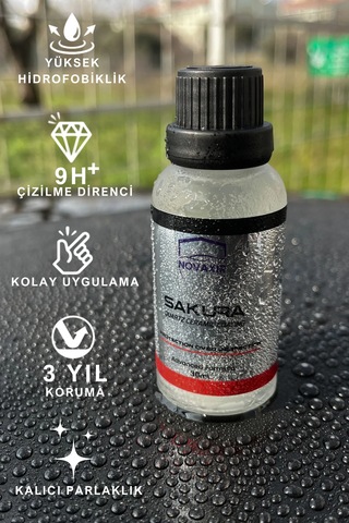 Sakura Kuvarz 9h Oto Seramik Kaplama Boya Koruma Yüksek Hidrofobi