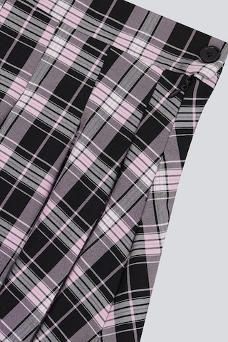 (KIDS GIRL) PİLELİ DOKUMA KISA ETEK PEMBE ÇİZGİLİ Pembe