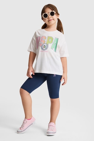 U.S. Polo Assn. Kız Çocuk Beyaz Pijama Takım 50326602-vr013
