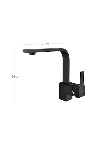 Sardıcı Montana Serisi Kare Lavabo Bataryası Siyah