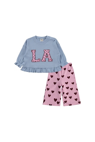 Civil Baby La Aplikeli 6-18 Ay Takım - Mavi Buz Mavi-pembe