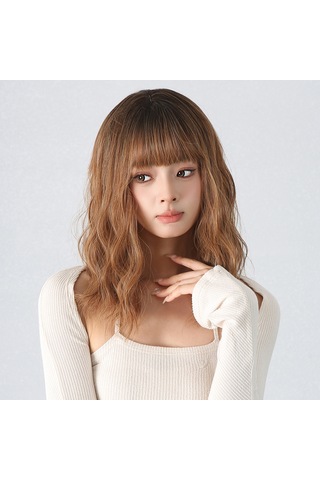 Kadın Kıvırcık Peruk Parti Kostüm Peruk Trendy Altın Kahverengi Saç Patlamalı Peruklar Fileli Sevimli Peruk Kaynak Çıtçıt 58638973