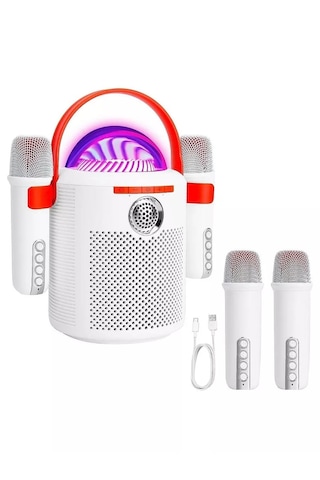 Erd Y13 Mikrofonlu Rgb Ledli Taşınabilir Bluetooth Hoparlör Çift Mikrofonlu Süper Bass