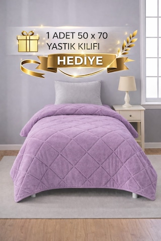 Welsoft Lüx Yorgan Tek Kişilik 155 X 215 Cm Mor