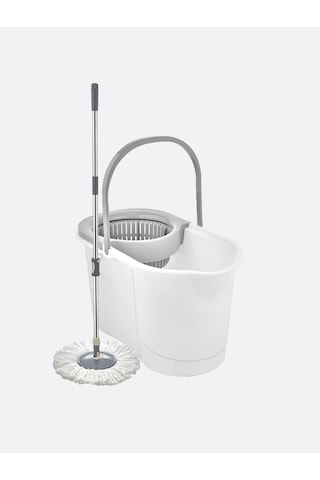Tekerlekli Ultra Mop Temizlik Seti- 19 Lt Geniş Hazne & 360 Döner Başlıklı Paslanmaz Çelik Saplı