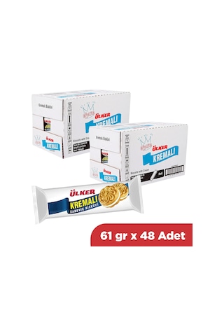 Ülker Kremalı Bisküvi 61 Gr X 48 Adet 2 Koli