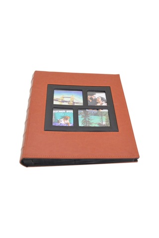 10 x 15 CM 500'lük Pencereli Deri Fotoğraf Albümü