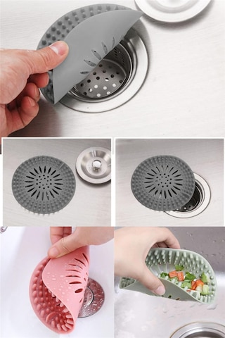 Süzgeçli Silikon Lavabo Ve Küvet Tıkacı Yuvarlak Lavabo Tıkacı Süzgeç Banyo Tıpa Banyo Süzgeç
