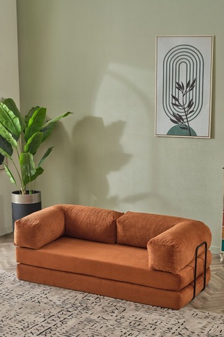 Dekoport Relax Kanepe Dinlenme Koltuğu Puffy Kanepe Yatak Olabilen Açılır Aktivite Koltuğu Kiremit