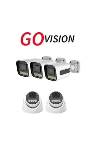 Go Vision 5 Adet Ip Güvenlik Kamerası - 5mp Dış Mekan Kamera, 3.6mm Lens, Poe, Warm Led Gece Görüşlü Go Vision 5 Adet Ip Güvenlik Kamerası - 5mp Dış Mekan Kamera, 3.6mm Lens, Poe, Warm Led Gece Görüşlü