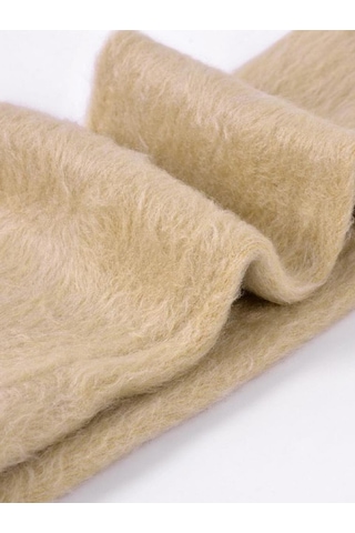 Lüx Wood Kadın İçi Peluşlu Kalın Termal Çorap Kışlık Polar İçi Sıcak Tutucu Soket Çorap Bej - Ten