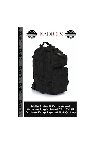 Hadpols Molle Sistemli Çanta Askeri Malzeme Single Sword 25 L Taktik Outdoor Kamp Seyahat Sırt Çantası Çok renkli