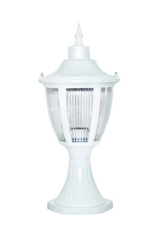 Set Üstü Fener Beyaz Dış Mekan Bahçe Aydınlatma Armatürü