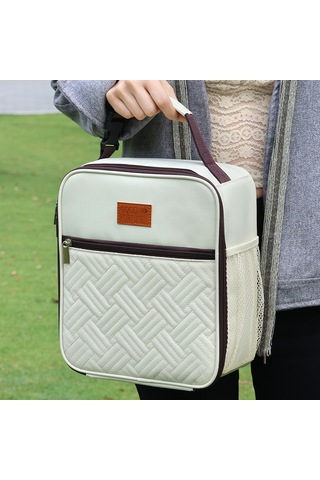 Jifan Taşını'dir El Çantası Yemek Kutusu Çantası-beyaz Beyaz