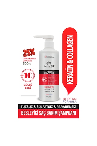 Algro Redline Keratin & Collagen Besleyici Saç Bakım Şampuanı 500 ML