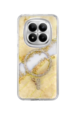 Onegif Xiaomi Redmi Note 15 4g Uyumlu Lotus Simli Magsafe Kapak - Gümüş Çok Renkli