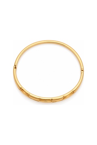Gold Desenli Kelepçe Bileklik Kadın Parlak Gold Renk Şık Bijuteri Bileklik 60 Mm
