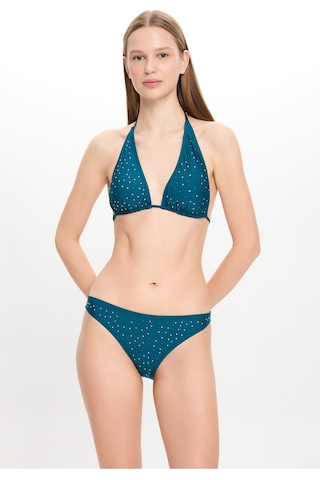 Toosalty Kadın Taşlı Geniş Üçgen Bikini Takımı 25sw028st Yeşil