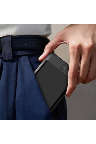 Lenyes Pw0008d Pd 20w Led Ekran Yapay Zeka Destekli Ultra İnce Wireless Powerbank 15w 5000mah Siyah Siyah