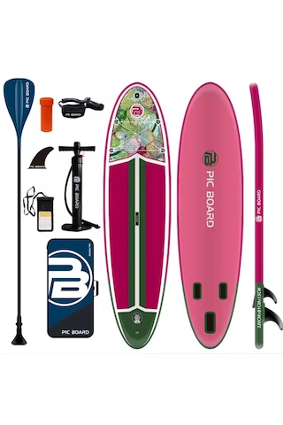 Lily 3 Finli 320x82x15 Cm Şişme Sup Board Full Set Sörf Tahtası