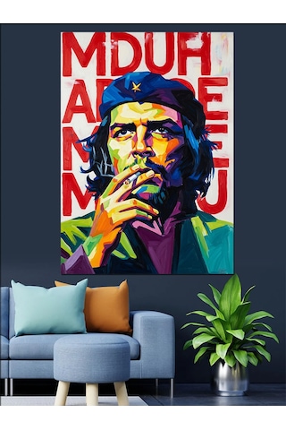 Che Guevara Pop Art Dekoratif Kanvas - Mdf Ahşap Tablo