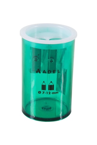 Adel 619 Şeffaf Çift Hazneli Kalemtraş 12 Adet