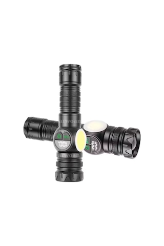 Güçlü Led El Feneri Yüksek Güç Işık Şarj Edilebilir Taktik El Feneri Kamp Renkli