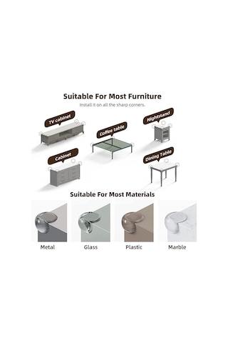 Silikon Şeffaf Masa Kenar , Köşe Koruması Çok Renkli