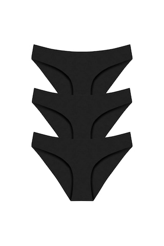 301 Kadın Dikişsiz Lazer Bikini Külot Paketi 301-v5-siyah Siyah