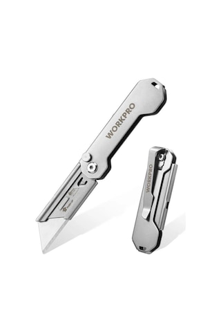 Workpro Wp211016 Paslanmaz Çelik Gövde Katlanır Rötuş Maket Bıçağı