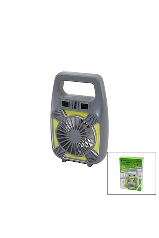 2in1 Mini Fan - Fener Usb Şarj 2 Kademe Hız Lamba 4 Fonksiyon - 10w Su Geçirmez Taşıma Kulp Mini Vantilatör Gs-