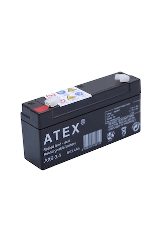 Atex Ax6-3.4 6v 3.4ah Yatay Akü
