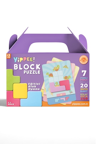 Block Puzzle - Eğitici Zeka Oyunu 7 Blok 20 Seviye Kart 3 Zorluk Akıl Ve Mantık Oyunu