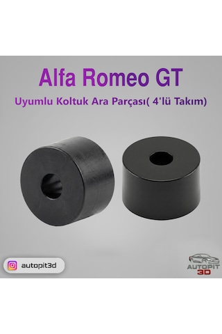 Alfa Romeo Gt Uyumlu Koltuk Ara Parçası 4'lü Takım Siyah
