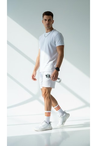 Plus Scorpion Unisex Tenis Çorabı 2 Lü Set Pamuklu, Nefes Alabilir, Günlük & Spor Kullanımına Uygun Beyaz Çorap Beyaz