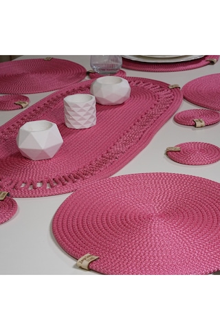 Supla Zdh-246 Yuvarlak Zengin Set Runner Pembe