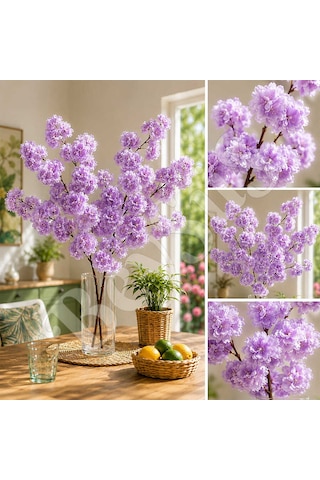 Yapay Çiçek Bahar Dalı 90 Cm Lila