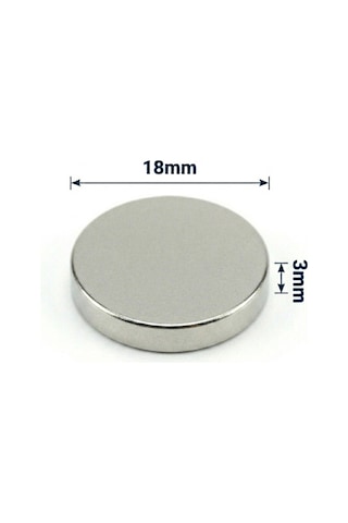 5 Adet - 18x3 Mm Neodyum Mıknatıs Neodim Magnet Yuvarlak