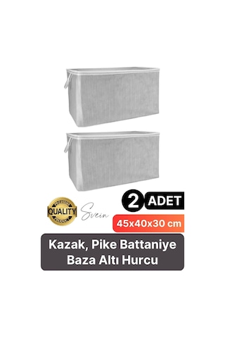 2 Adet Çok Amaçlı Kazak Pike Battaniye Kıyafet Hurcu Dolap Düzenleyici Yerden Tasarruf Baza Altı Çok Renkli