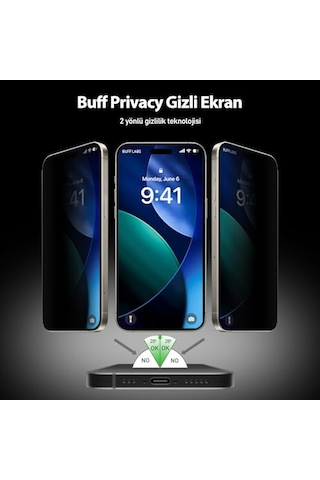 5d Privacy Easyfit 2 Adet Kolay Uygulama Aparatlı Ekran Koruyucu Temperli Hayalet Ekran Cam 17 Pro Max Iphone16 Pro Max