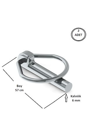 Traktör Pimi Yaylı Çelik 6 Mm Pim - 2 Adet