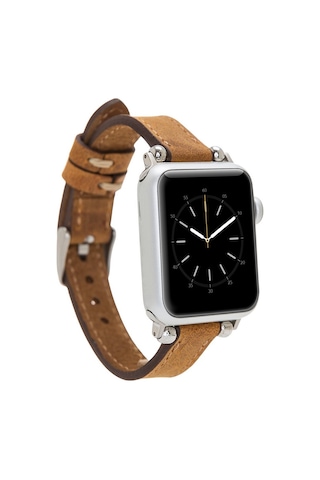 Bouletta Apple Uyumlu Watch Deri Kordon 38-40-41mm Ferro G19 Taba