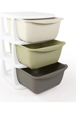 3 Çekmeceli Saklama Ünitesi Çok Renkli