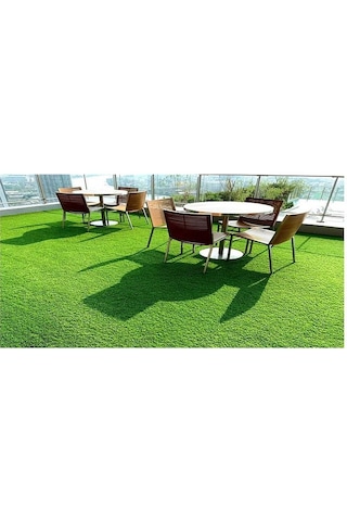 Dekoratif Yeşil Çim Halı 7 Mm Dış Ve İç Mekan Uyumlu Yapay Ucuz Çim Halı Yeşil