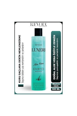 Revola Luxeri Şampuan Kuru Saçlar İçin Nem Desteği 500 Ml Aloe Vera Kuru - Yıpranmış